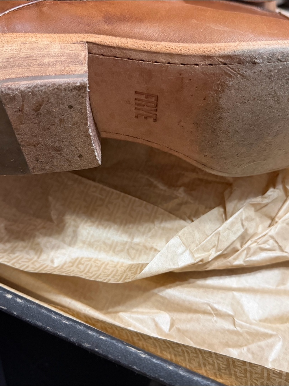 FRYE- Carson Piping Tall Leather Riding Boots 9M - Picture 4 of 8